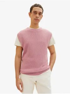 Pink Men's Sweater Vest Tom Tailor - Men #2055737