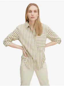 White-Green Women's Striped Shirt Tom Tailor - Women #148885