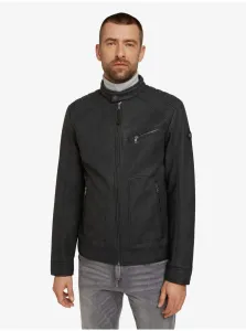 Black Men's Leatherette Jacket Tom Tailor - Men