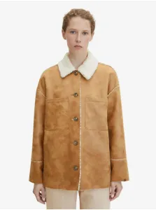 Light brown women's jacket with faux fur Tom Tailor - Women #911371