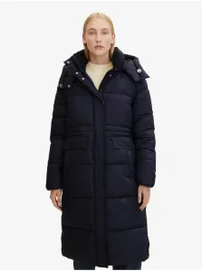 Tom Tailor Dark blue Women's Quilted Winter Coat with Detachable Sleeves and K - Ladies #911758