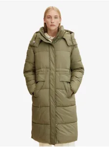Tom Tailor Green Women's Quilted Winter Coat with Detachable Sleeves and Hood T - Women #1282706