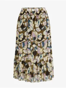 Khaki Patterned Midi Skirt Tom Tailor - Women #935263
