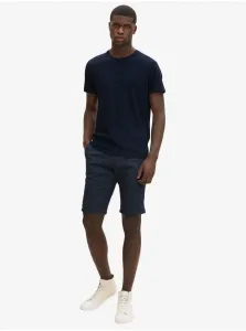 Dark Blue Men's Chino Shorts with Tom Tailor Denim Belt - Men #916075