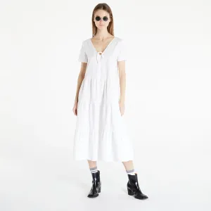 Tommy Jeans Poplin Tiered Short Sleeve Dress White #1049669