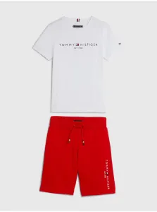 Tommy Hilfiger Boys T-shirt and Shorts Set in white and red Tommy Hilf - Boys #2424564