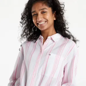 Tommy Jeans Front Tie Stripe Shirt Fresh Pink/ Multi #1107830