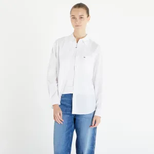 Tommy Jeans Solid Linen Blend Shirt White #3073431