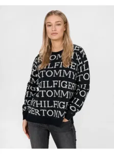 Black Women's Sweater Tommy Hilfiger All-Over - Women #206564