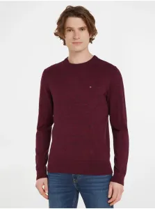 Burgundy men's sweater with cashmere Tommy Hilfiger - Men's #3040741
