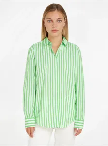 Light Green Ladies Striped Shirt Tommy Hilfiger - Women #2425540
