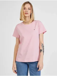 Light pink Women's T-Shirt Tommy Hilfiger New Crew Neck - Women #1011454