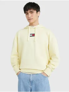 Light Yellow Mens Hoodie Tommy Jeans - Men
