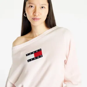 Tommy Jeans Lw Center Flag S Pullover Faint Pink #1661410