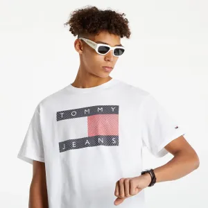 White Men's T-Shirt with Printed Tommy Jeans - Men #216086