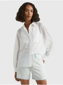 White Ladies Lace Patterned Shirt Tommy Hilfiger - Women #2540554