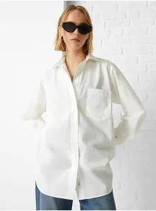 White Ladies Oversize Shirt with Embroidery Tommy Hilfiger - Women #1749020