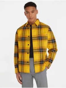 Yellow Mens Plaid Shirt Tommy Hilfiger - Men #1456092
