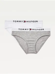 Set of two girls' panties in white and gray Tommy Hilfiger - unisex