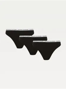 Tommy Hilfiger Underwear Three Women's Black Thongs Set - Womens