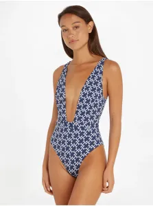 Dark blue Women's Patterned One Piece Swimwear Tommy Hilfiger Underw - Women