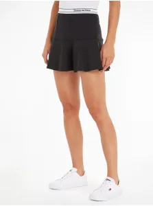 Black Ladies Skirt Tommy Jeans Logo Taping Skir - Women #2071646