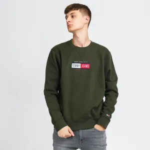 TOMMY JEANS M Timeless Crew Dark Olive #230222