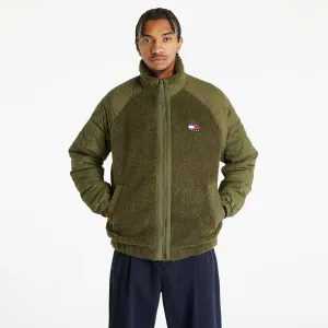 Tommy Jeans Mix Media Sherpa Jacket Drab Olive Green #2699298