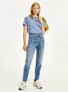 Blue Women's Slim Fit Jeans with Embroidered Tommy Jeans Effect - Women #994138