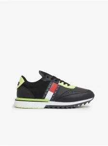 Black Mens Leather Sneakers Tommy Hilfiger Tommy Jeans Cleated T - Men #2066554