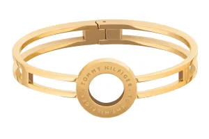Tommy Hilfiger Elegante bracciale solido in acciaio placcato oro Dreup 2780315