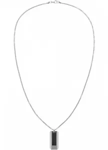 Tommy Hilfiger Elegante collana in acciaio con placchetta militare 2790354