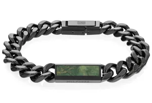 Tommy Hilfiger Intramontabile bracciale nero con giada verde 2790540