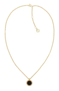 Tommy Hilfiger Moderna collana placcata oro con pendente Iconic Circle 2780656