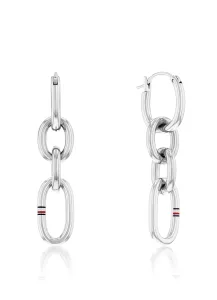 Tommy Hilfiger Orecchini moderni in acciaio Contrast Link Chain 2780787