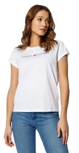 Tommy Hilfiger T-shirt da donna Tommy Original Rn Tee Ss Logo UW0UW01618-100 White XS