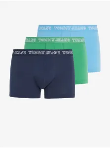 Tommy Jeans Set of three men's boxers in dark blue, light blue and green To - Men