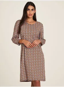 Brown patterned dress Tranquillo - Women
