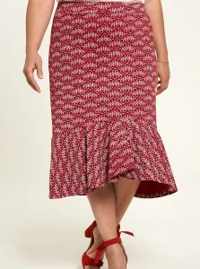 Red floral skirt Tranquillo - Women
