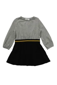 Trendyol Gray Waist Stripe Detailed Girl Knitted Dress #1592900