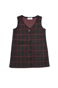 Trendyol Multicolored Plaid Button Detailed Girl Knitted Dress #1305452