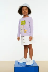 Trendyol Lilac Licensed Tom & Jerry Printed Basic Girls' Knitted T-Shirt #1594098