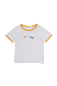 Trendyol White Slogan Embroidered Boy Knitted T-Shirt #1587938