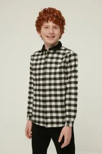Trendyol Black Checkered Boy Knitted Shirt #1317026