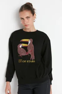 Trendyol Black Loose Stand Up Knitted Sweatshirt #1399851