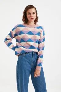Trendyol Blue Jacquard Knitwear Sweater #1238095