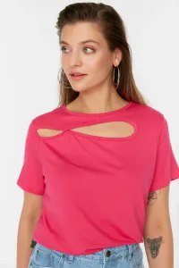 Trendyol Curve Fuchsia Knitted Cutout Detailed Blouse