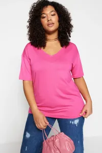 Trendyol Curve Pink Knitted Back Detailed T-Shirt #1814070