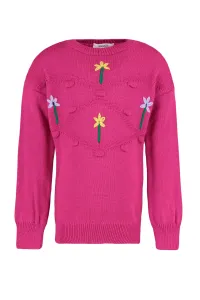 Trendyol Fuchsia Flower Embroidery Girl Knitwear Sweater #1614368