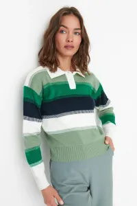 Trendyol Green Basic Color Block Knitwear Sweater #152930